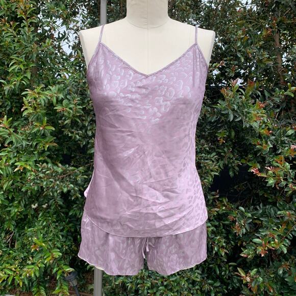 NWT Victoria’s Secret Cami Short Set Purple Animal Print Intimates Medium NEW - Picture 3 of 9